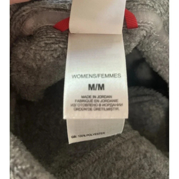North Face Size M Womens Sweatshirt Pullover Gray Quarter Button  Gray Heather - Picture 6 of 6